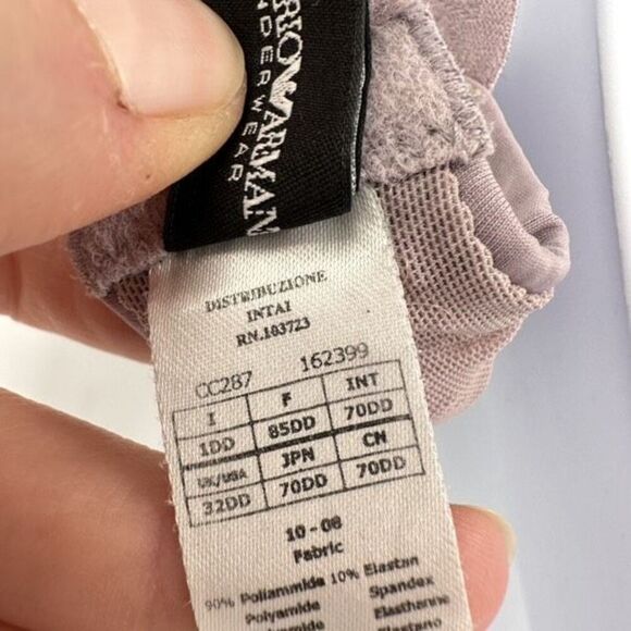Emporio Armani lilac soft cup underwire bra size 32‎ DD - Picture 9 of 9